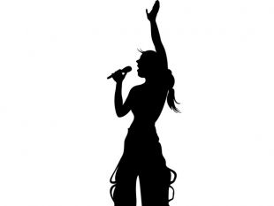 310x233 Dancing And Singing People Silhouettes Vector Graphics Free