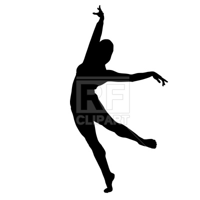 400x400 Dancing Woman Silhouette Royalty Free Vector Clip Art Image