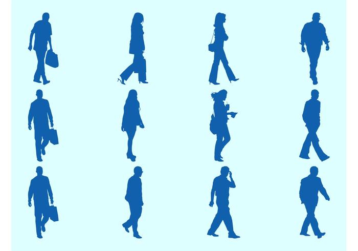 700x490 Man Walking Free Vector Art