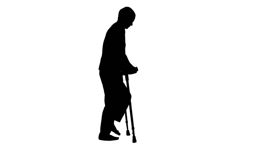 852x480 Silhouette Of A Man Walking With A Suitcase And Waiting