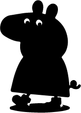 165x230 Peppa Pig Silhouette Silhouette Of Peppa Pig