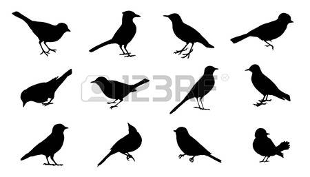 450x257 Finch Clipart Bird Silhouette