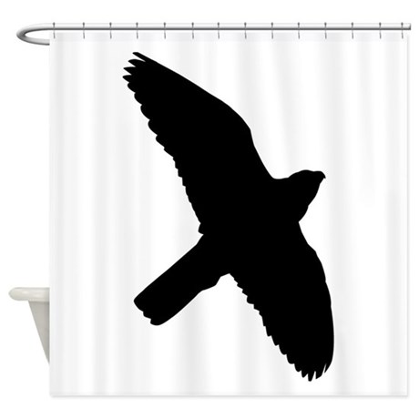 460x460 Peregrine Falcon Silhouette Shower Curtain By Wonderfulanimals