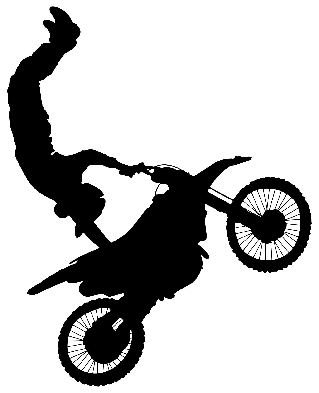 1342x1655 Motocross Stunt Silhouette 2 Clipart