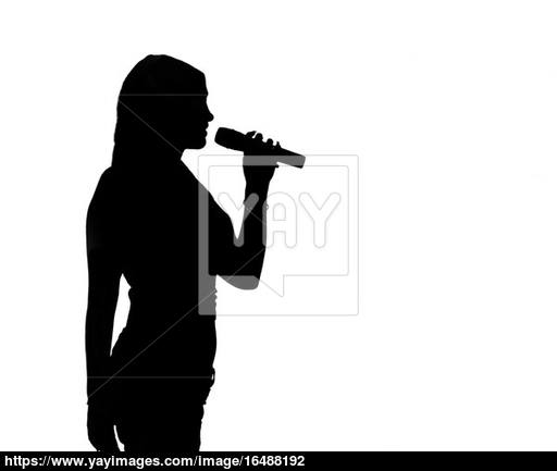 512x433 Singer Silhouette Image