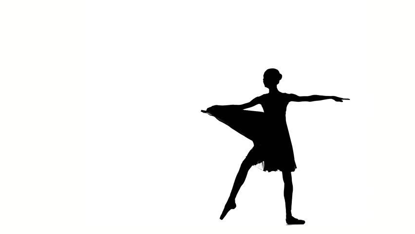 852x480 Young Girl Dancer, Little Ballerina Posing On A White Background