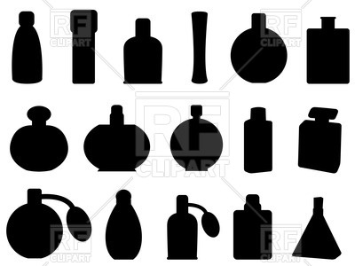 400x300 Perfume Bottle Silhouettes Royalty Free Vector Clip Art Image