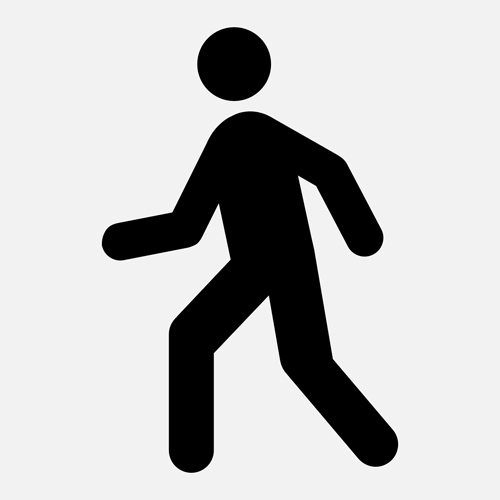 500x500 People Walking Silhouette Clipart