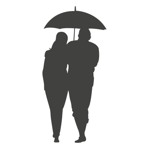 512x512 Couple Under Umbrella Silhouette