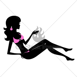 325x325 Retro Girls Silhouette Isolated On White Gl Stock Images