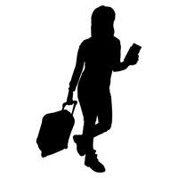 200x200 Silhouette Silhouettes Woman Women Lady Ladies Human People Person