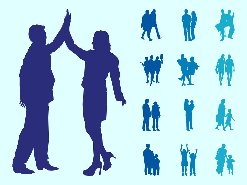 1024x765 People In Couples Silhouettes Graphics Vector Art Amp Graphics