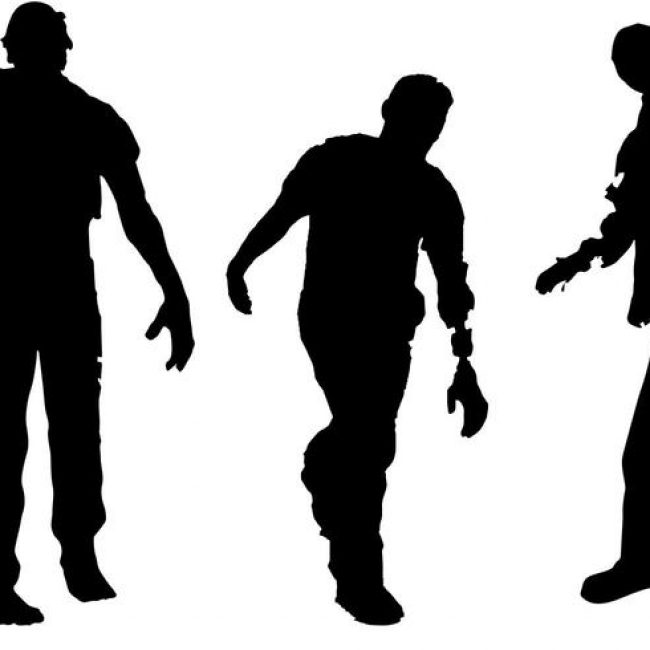 650x650 Free Vector Free Zombie Silhouette Vector