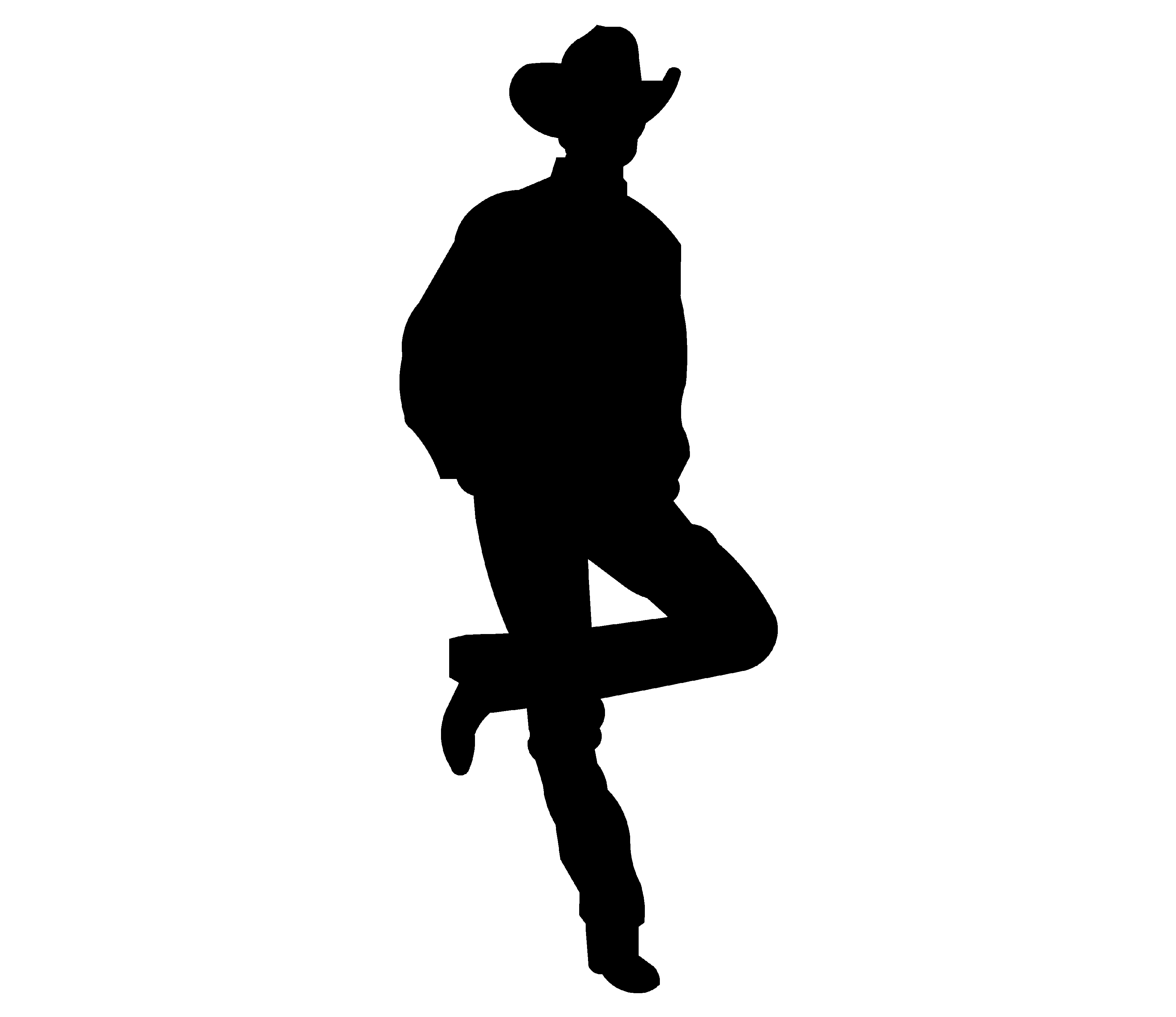 3600x3115 Free Cowboy Silhouette, Hanslodge Clip Art Collection