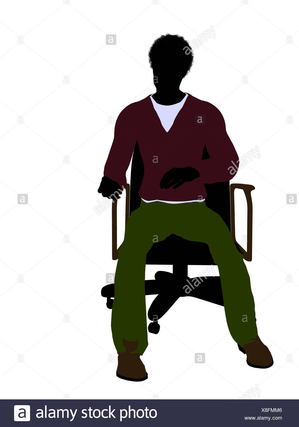 975x1390 Silhouette Man Sitting On Chair Stock Photos Amp Silhouette Man