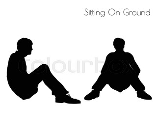 320x267 Eps 10 Vector Illustration Of Man And Woman Silhouette In Sitting