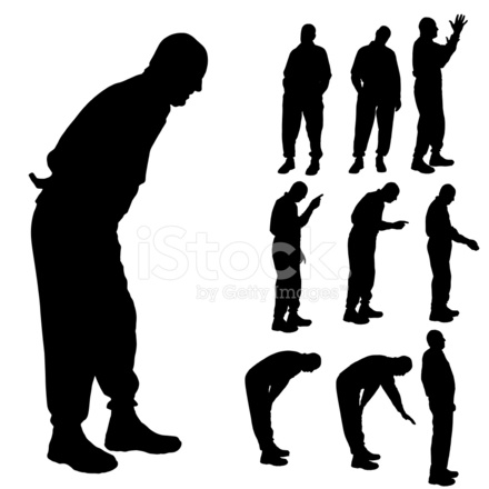 440x440 Vector Silhouette Of Old Stock Vector