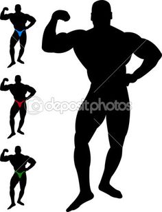 236x308 Bodybuilder Vector Silhouette Silhouettes Clipart Silhouettes