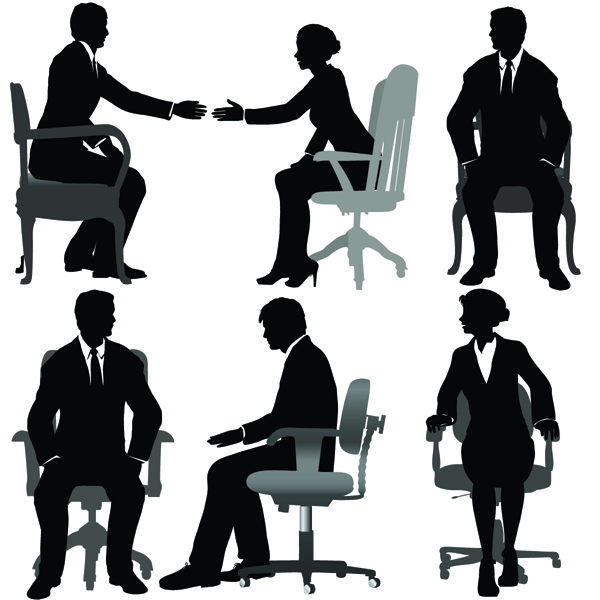 600x600 Commercial Whitecollar Office Silhouette Vector Free Vector 4vector