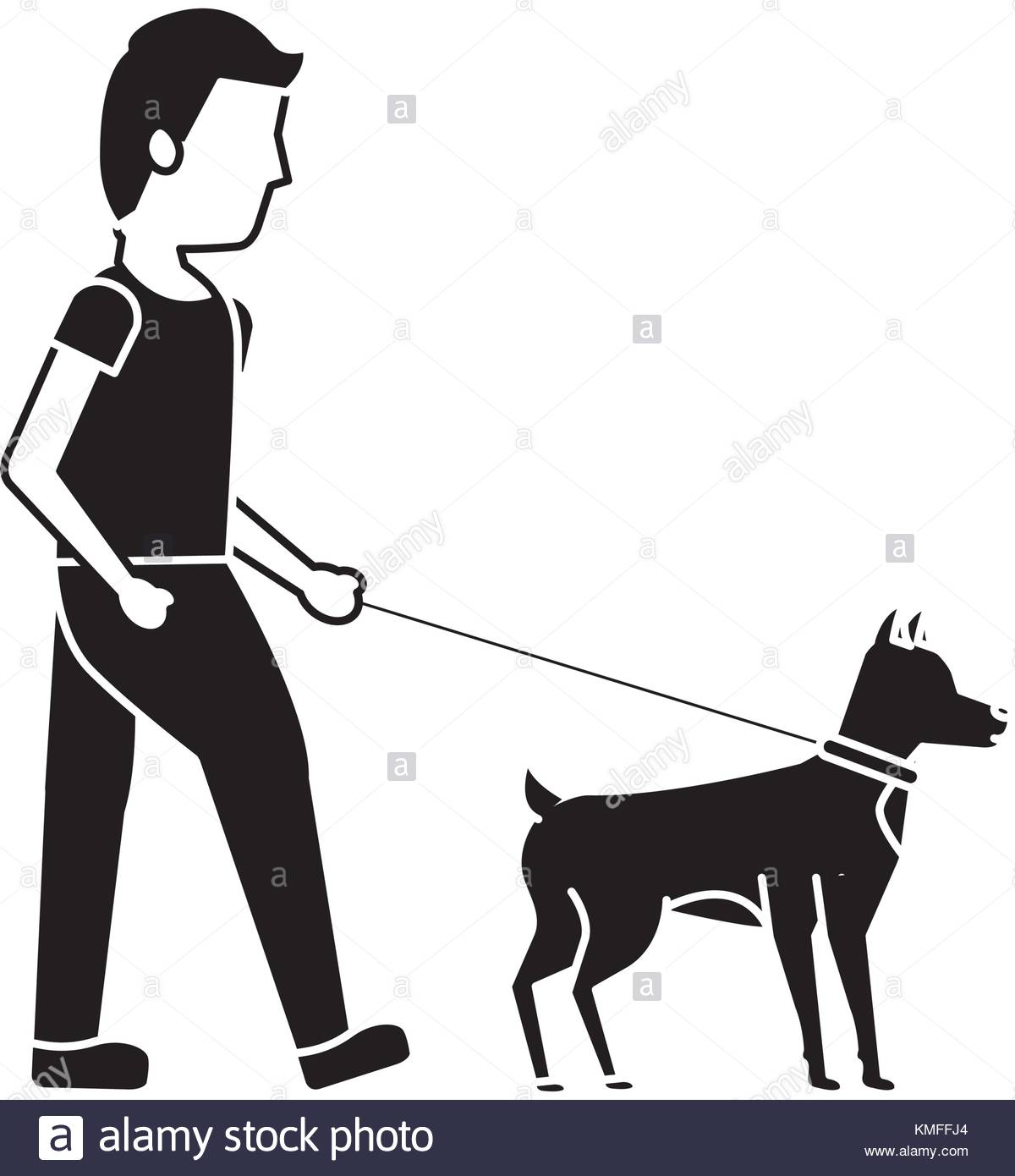 1200x1390 Man Walking Dog Cut Out Stock Images Amp Pictures