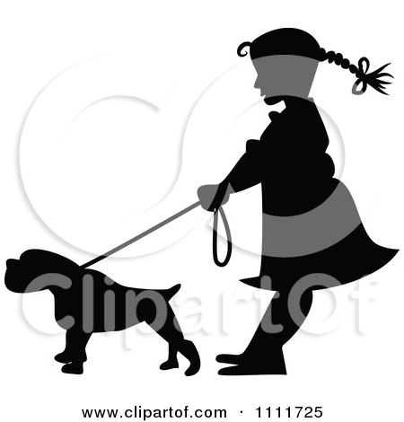 450x470 Royalty Free (Rf) Dog Walking Clipart, Illustrations, Vector