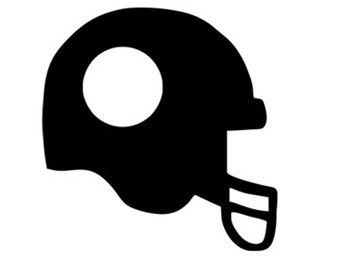 340x270 Football Helmet Silhouette Clipart
