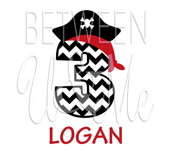 570x518 Personalized Pirate Chevron Birthday Age Name Number Ship Captain