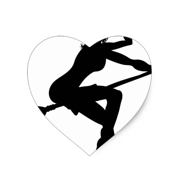 600x600 Witch Flying On Broomstick Halloween Silhouette Heart Sticker