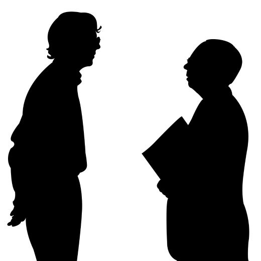 520x520 Two People Talking Silhouette Clipart