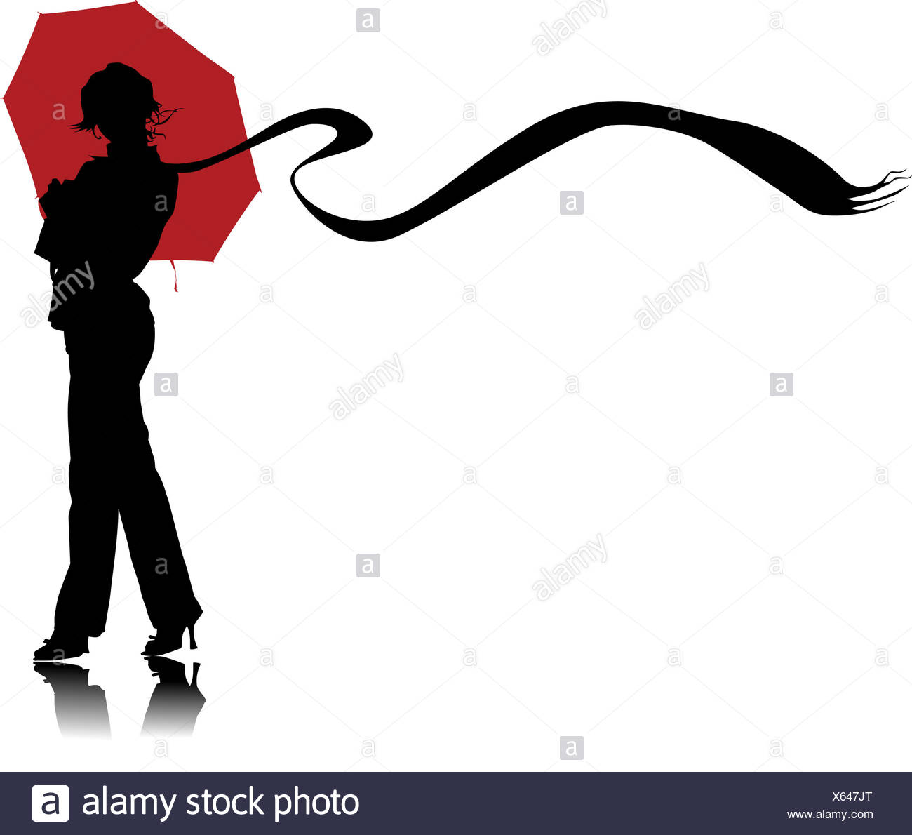 1300x1190 Rain Umbrella People Silhouette Cut Out Stock Images Amp Pictures