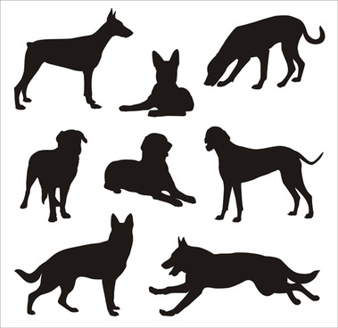 379x368 Dog Silhouette Free Vector Download (6,070 Free Vector)