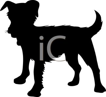 350x321 Animal Silhouette Of A Scruffy Dog
