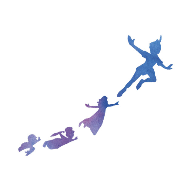 630x630 Adorable Peter Pan Silhouette Flying 12 25x15 Vinyl Decal Wall Art