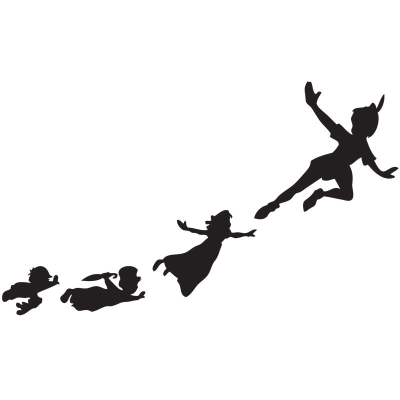 Peter Pan Flying Silhouette at GetDrawings | Free download