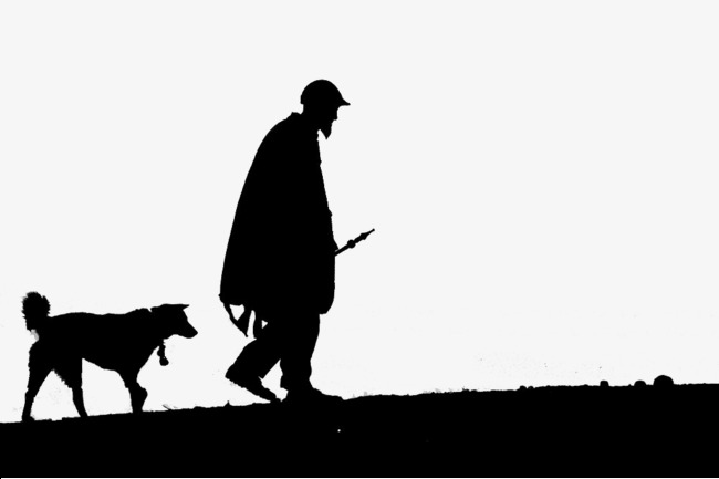 650x433 Silhouette Of Old People And Pets, Pet, Old People, Sketch Png