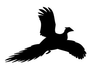 320x249 Pheasant Silhouette Decal Sticker