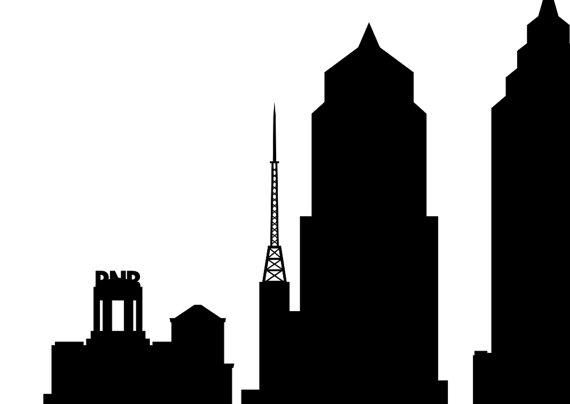 570x404 Philadelphia Skyline Silhouette Printable Skyline