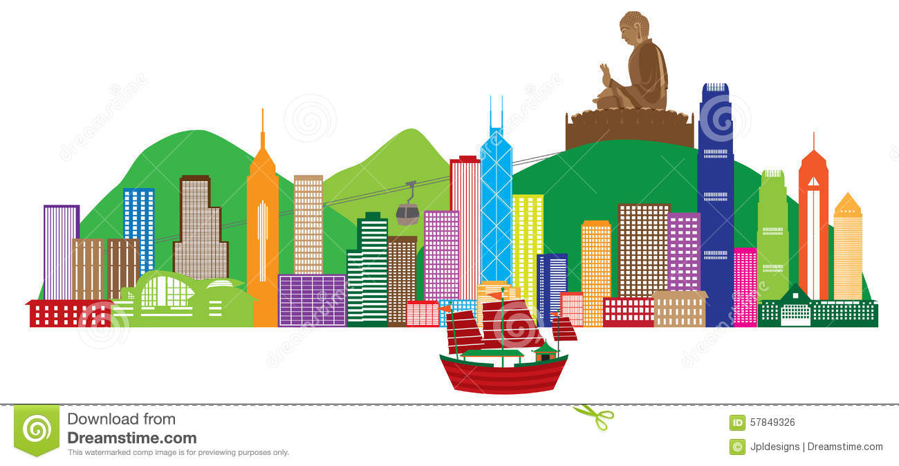 1300x674 Skyline Clipart Colour