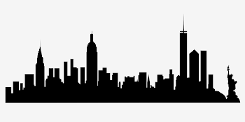350x175 Philadelphia Skyline Free Svg Vector