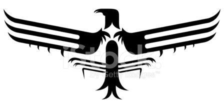 448x210 Phoenix Silhouette Stock Vectors