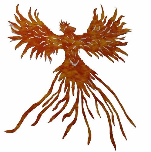 498x500 The Bird Flame Silhouette Laser Cut Out.