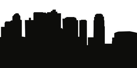 480x240 Phoenix, Arizona Skyline Silhouette Cityscape Purses And Pillows