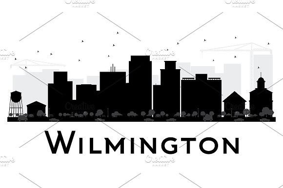 580x386 Wilmington City Skyline Silhouette Skyline Silhouette And City