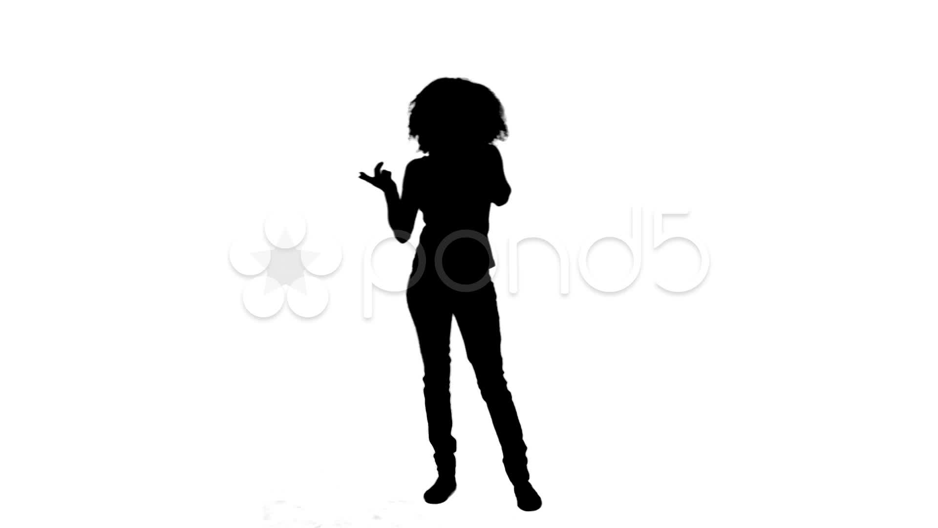 1920x1080 Silhouette Of A Woman Talking On Her Phone ~ Hi Res