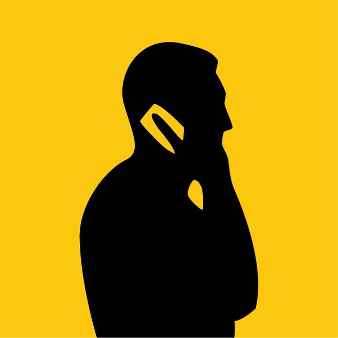 660x660 Man With The Phone Silhouette Free Vectors Ui Download