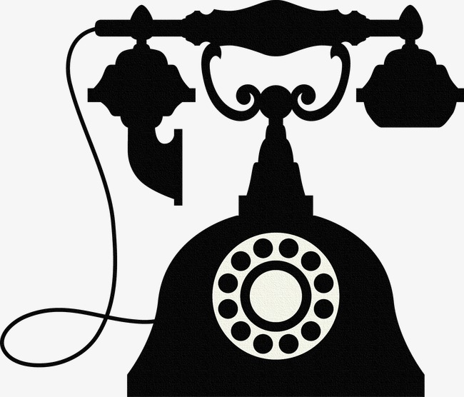 650x556 Old Telephone Black Silhouette, Black, Vintage, Phone Png Image