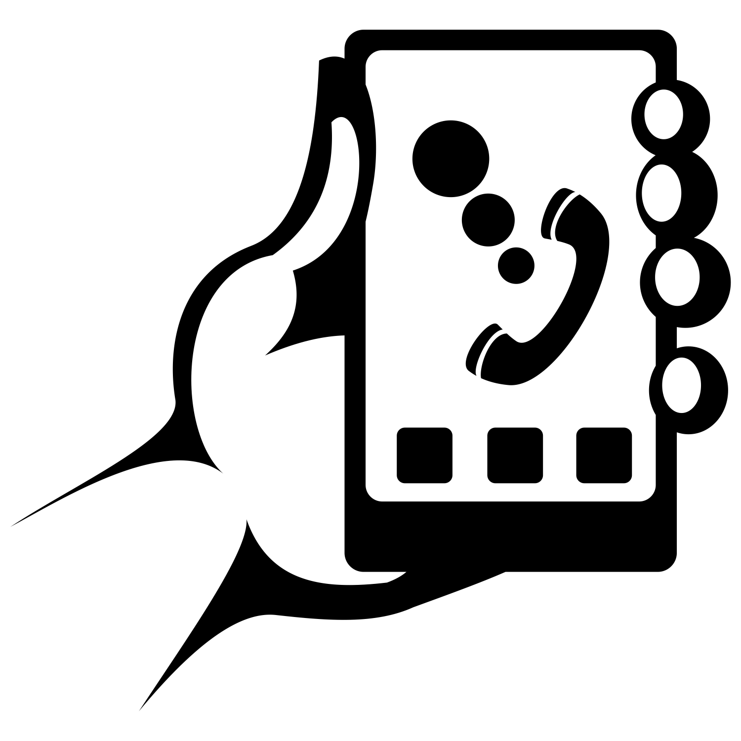 1500x1500 Vector For Free Use Smartphone In Hand