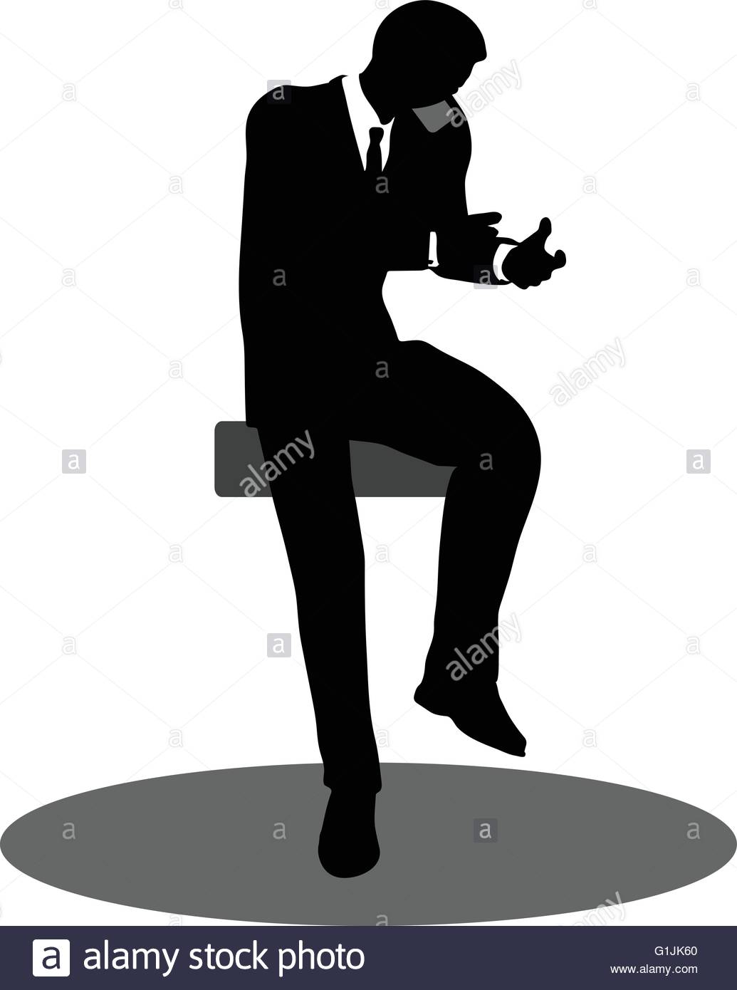 1035x1390 Eps 10 Vector Illustration Of Business People On Phone Sitting