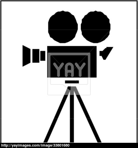 475x512 Movie Camera Silhouette Vector