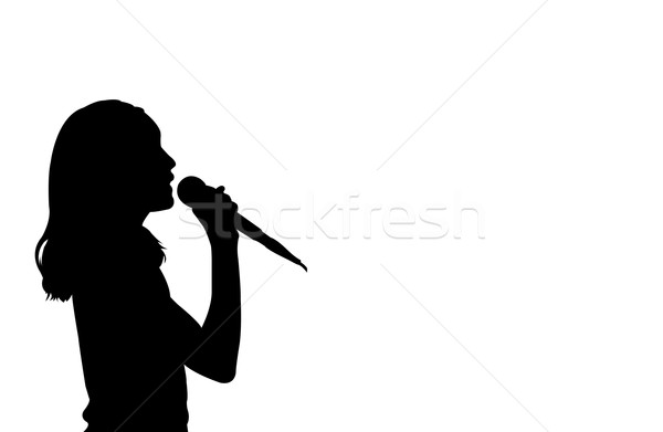 600x391 Girl Singing Silhouette Vector Illustration Bojana Ilic (Bokica